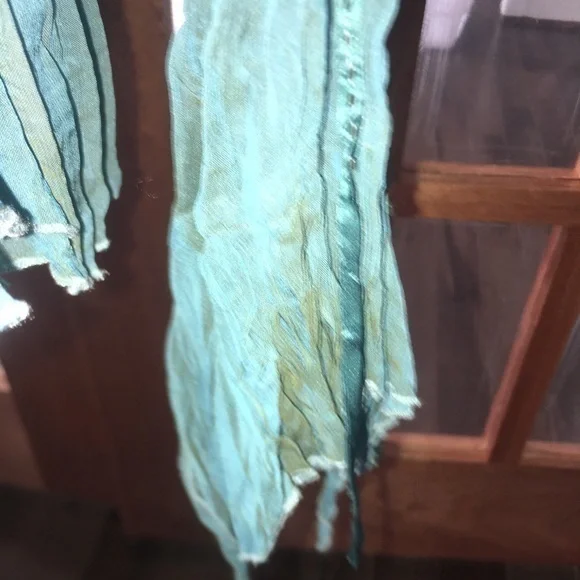 Andrea‎ Rosati Teal Fitted V Neck Blouse L EUC - Picture 7 of 11